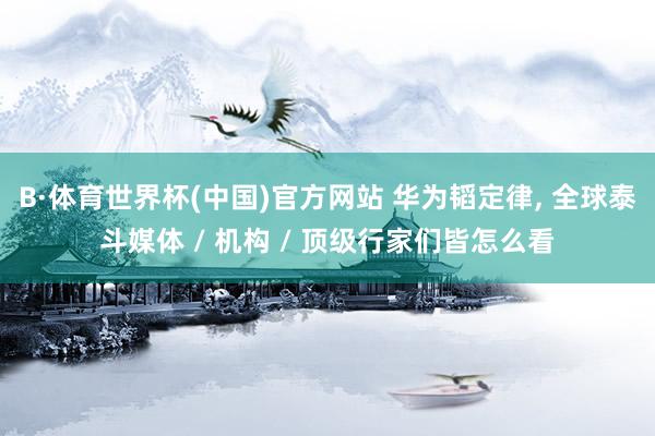 B·体育世界杯(中国)官方网站 华为韬定律, 全球泰斗媒体 / 机构 / 顶级行家们皆怎么看