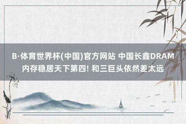 B·体育世界杯(中国)官方网站 中国长鑫DRAM内存稳居天下第四! 和三巨头依然差太远