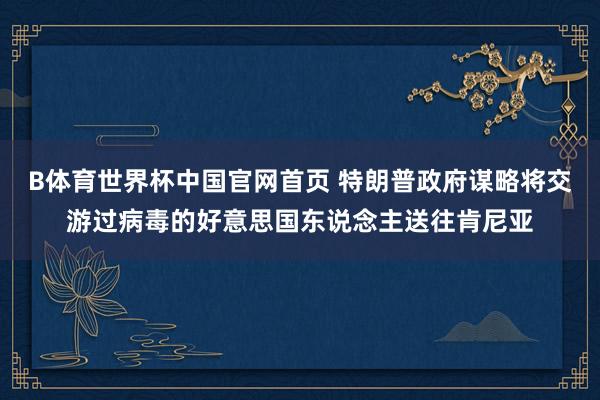 B体育世界杯中国官网首页 特朗普政府谋略将交游过病毒的好意思国东说念主送往肯尼亚