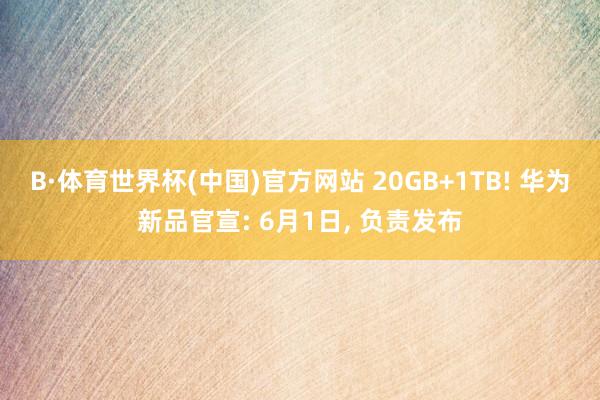 B·体育世界杯(中国)官方网站 20GB+1TB! 华为新品官宣: 6月1日, 负责发布
