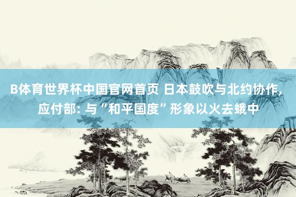 B体育世界杯中国官网首页 日本鼓吹与北约协作, 应付部: 与“和平国度”形象以火去蛾中