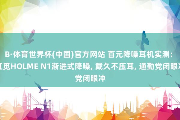 B·体育世界杯(中国)官方网站 百元降噪耳机实测: 虹觅HOLME N1渐进式降噪, 戴久不压耳, 通勤党闭眼冲