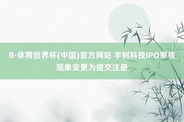 B·体育世界杯(中国)官方网站 宇树科技IPO审核现象变更为提交注册